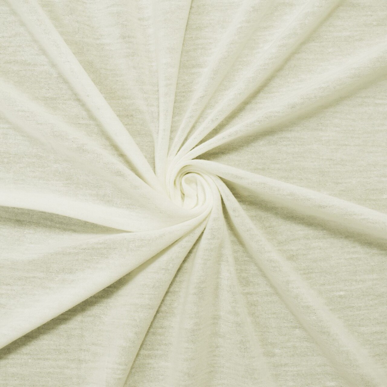 Off-White Polyester Stretch Spandex Semi-Sheer Slub Jersey Knit Fabric By the Yard